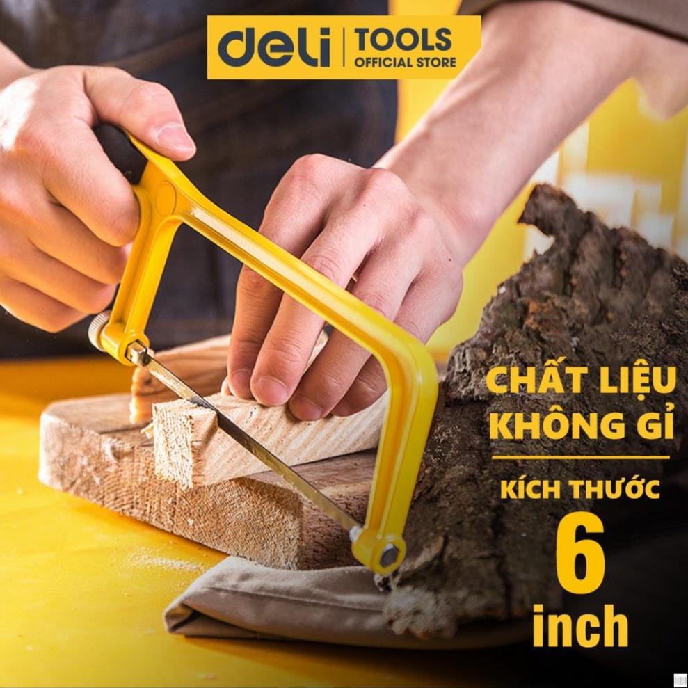 Khung Cưa Cầm Tay Deli Mini 6inch - Nhỏ Gọn, Tiện Lợi, Chất Liệu Chắc Chắn, Tay Cầm Chống Trơn Trượt - DL6007 .
