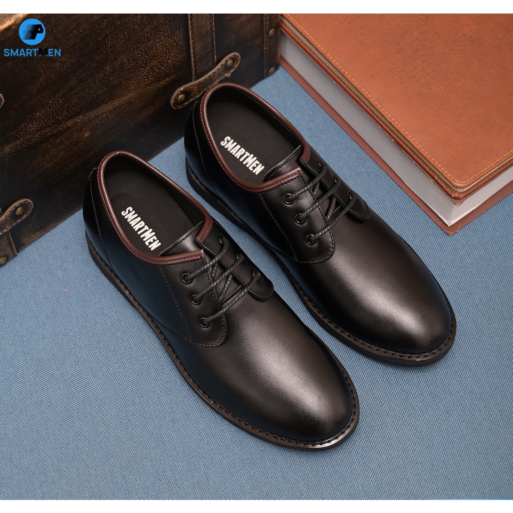 Giày da bò nguyên miếng SMARTMEN GD105 (đen) | BigBuy360 - bigbuy360.vn
