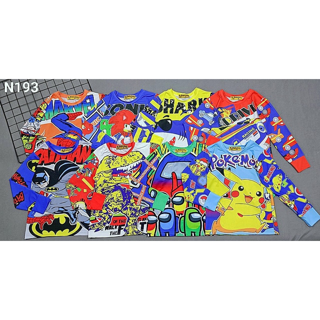 HOT TREND Bộ dài tay thun lạnh in 3D siêu anh hùng cực chất cho bé trai từ 10 đến 22kg - pikakids