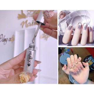 Sơn Gel M.ắ.t.t M.è.o Huaxi Bạc trang  trí chăm sóc móng làm đẹp nail