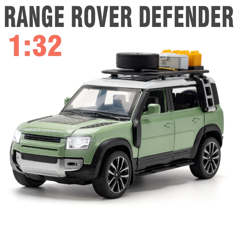 Mô hình xe ô tô Range Rover Defender tỉ lệ 1:32 bằng kim loại xe đồ chơi trẻ em