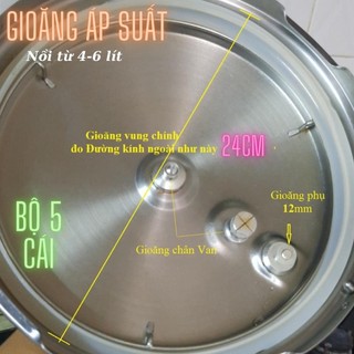 Roăng siliocon, zon cao su, gioăng nồi áp suất điện 22cm - 24 cm, phụ kiện, phụ tùng nồi áp suất đa năng