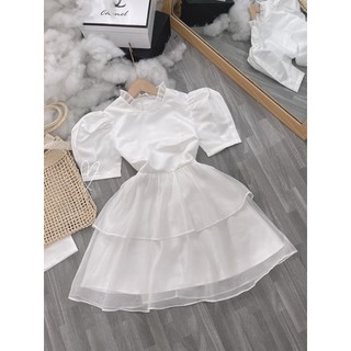 Đầm xốp tầng tay phồng🌸