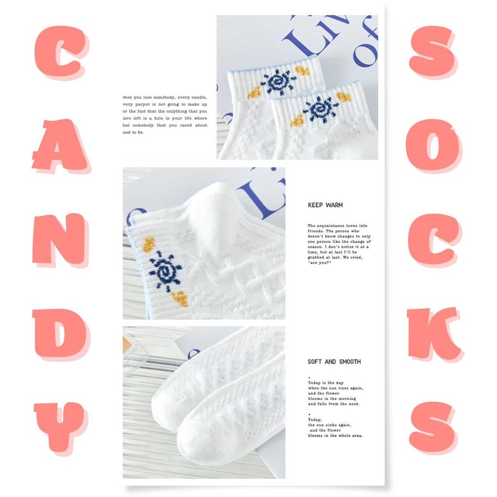 Tất nữ vớ nữ cổ thấp, Set tất nữ phong cách Hàn Quốc, co dãn 4 chiều, chất liệu cotton Hàn cao cấp TN-513
