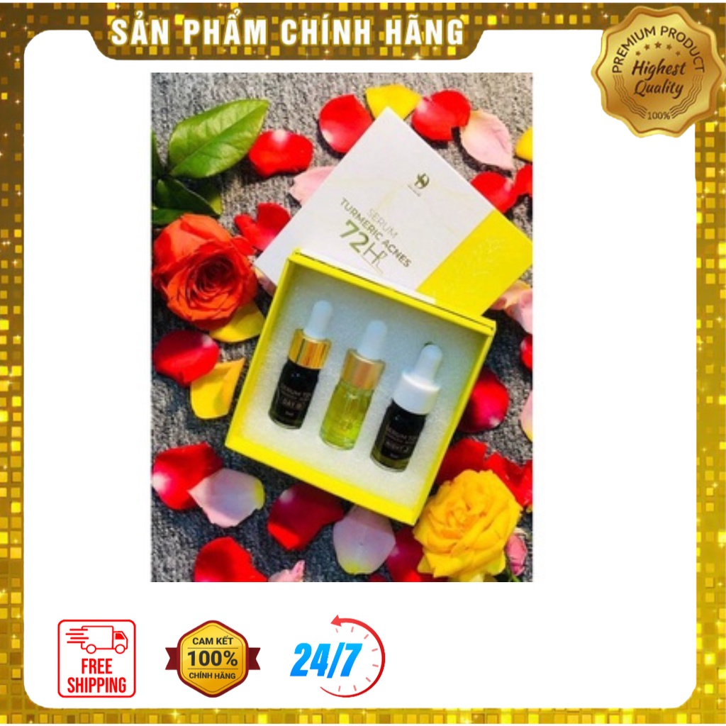 Serum Giảm Mụn Thâm Rỗ 72h Turmeric Acnes - Công dụng 7 trong 1 hiệu quả sau 3 ngày [Hàng Chính Hãng]