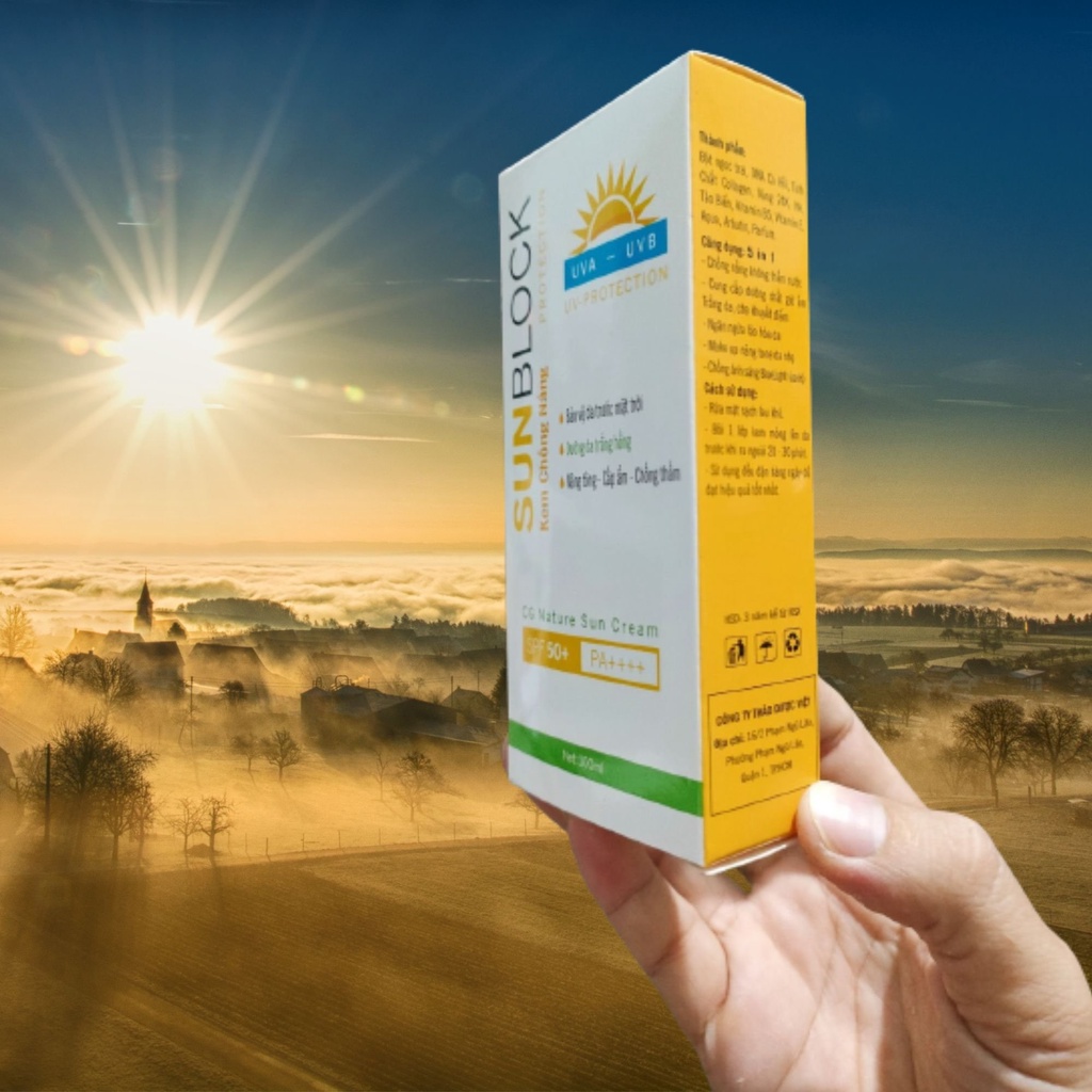 Kem chống nắng dưỡng da  SPF50+ bảo vệ khỏi tia UV PA+++ dưỡng ẩm không gây bết dính