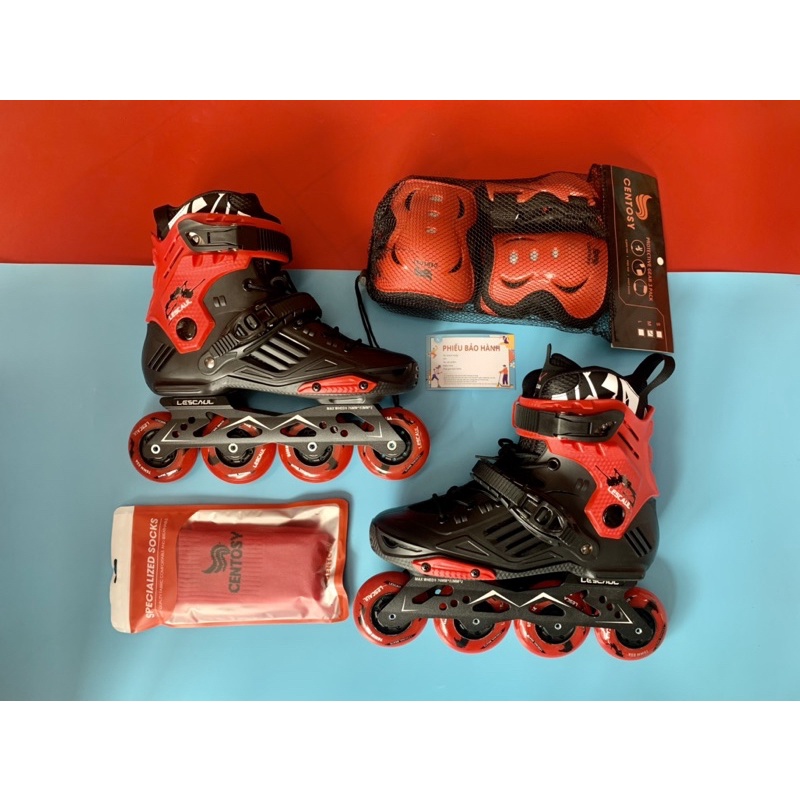Giày patin người lớn cao cấp LS-6 frame hợp kim, bánh cao su