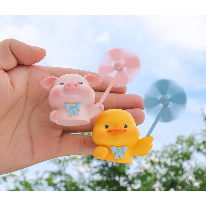 Sáp Thơm Ô Tô, Kẹp Cửa Gió Điều Hòa Xe Hơi Họat Hình Chong Chóng Dễ Thương, Trang Trí Xe Hơi 3