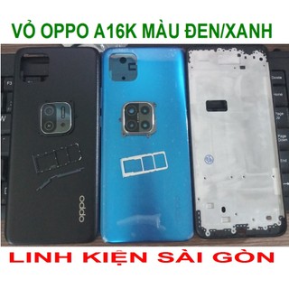 Vỏ oppo a16k màu đen/xanh