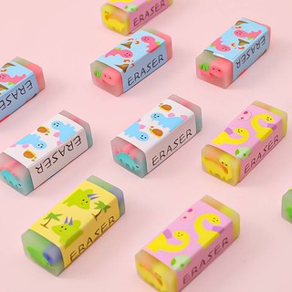 Cục gôm cuc tẩy bút chì hình trái cây và khủng long dễ thương cute