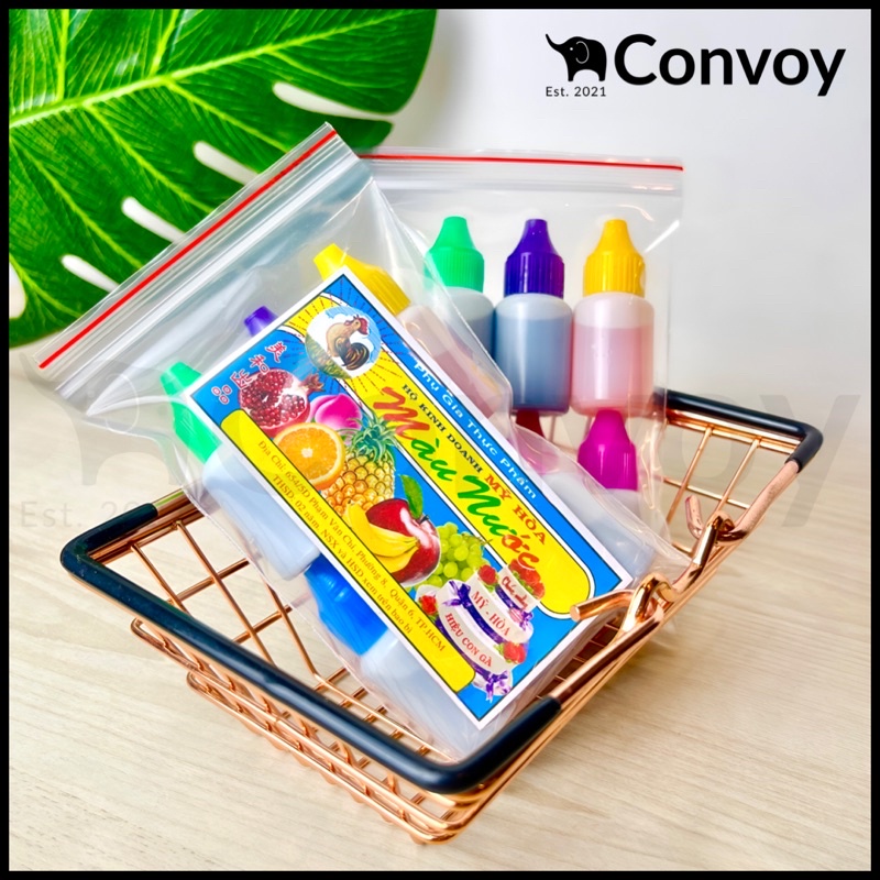 Combo 6 Chai Màu Nước Thực Phẩm Mỹ Hoà Lớn ( ≈ 10ml ) Siêu Tiết Kiệm / Đảm Bảo Chất Lượng / Tuyệt Đối An Toàn
