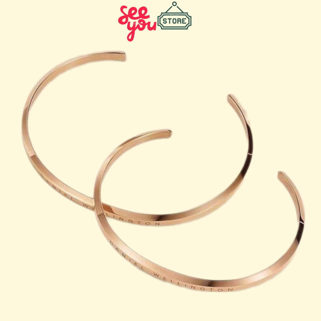 Vòng tay cuff ver 1 cao cấp kiểu chữ C Vòng titan Lắc tay đôi dành cho Nam Nữ