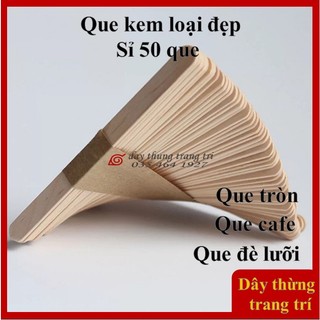 Que kem, que kem gỗ, 50 que kem gỗ làm mô hình, handmade, khuấy cafe, que đè lưỡi