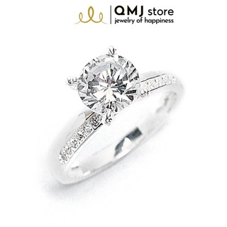 Nhẫn bạc QMJ Nữ thần ổ đá chủ sang trọng - Q191