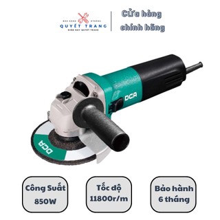 Máy mài góc cắt sắt gỗ dca 125a sử dụng đá 125mm công suất 850w chuẩn đồng 100% chính hãng dca điện máy quyết trang