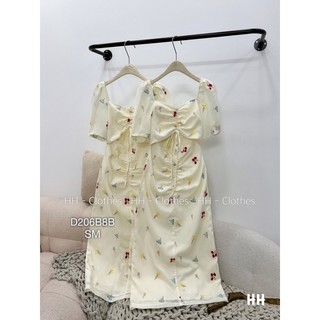 Đầm hoa rút ngực cao cấp nữ