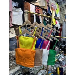 Áo 2 dây croptop sẵn lót ngực