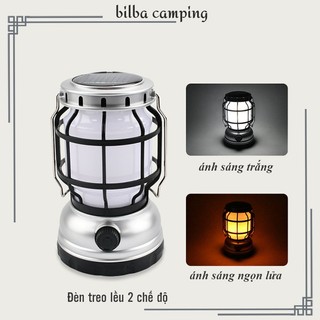 Đèn măng xông đi cắm trại 2 chế độ sáng, Đèn bão dã ngoại phong cách vintage BB8225-- Billba Camping