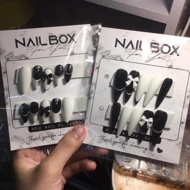 Nail box giá rẻ thiết kế sale lấy tương tác 35k, Móng úp handmade phong cách sang trọng