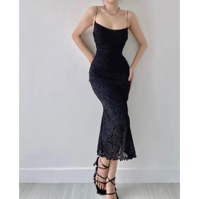 Váy 2 dây body dúm eo Le Vie En Rose NGOCCLOTHING nữ  Đầm 2s ngắn ôm hoa quyến rũ, sang trọng, vintage HOT