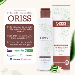 Dung dịch vệ sinh phụ nữ Oriss kháng khuẩn khử mùi làm sạch dịu nhẹ chiết xuất lá trầu không 150ml
