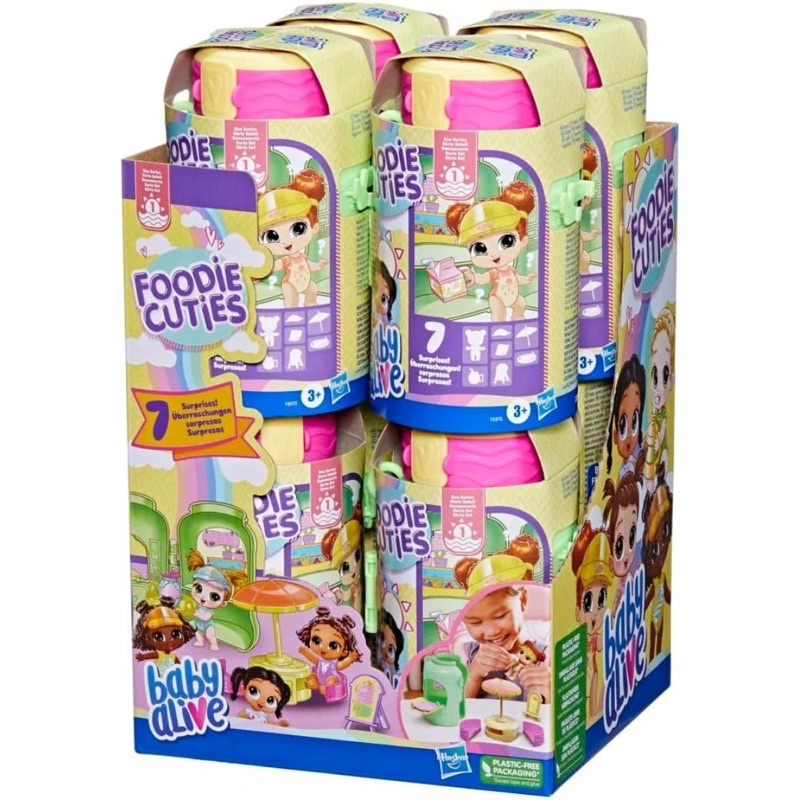(1 cái)Búp bê Baby Alive Foodie Cuties, seri Mặt Trời, 7 bất ngờ, hàng Mỹ.