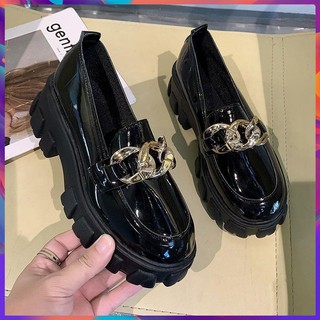 Giày nữ độn đế quai cài đế 5cm Cao Cấp - 2023 dây chuyền giày dép