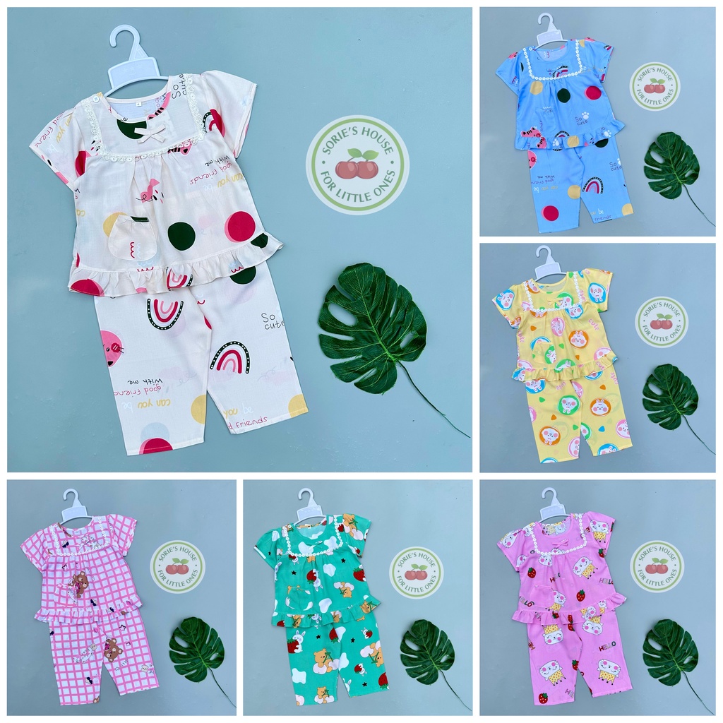 Bộ tole lanh ÁO TAY NGẮN QUẦN DÀI bé gái