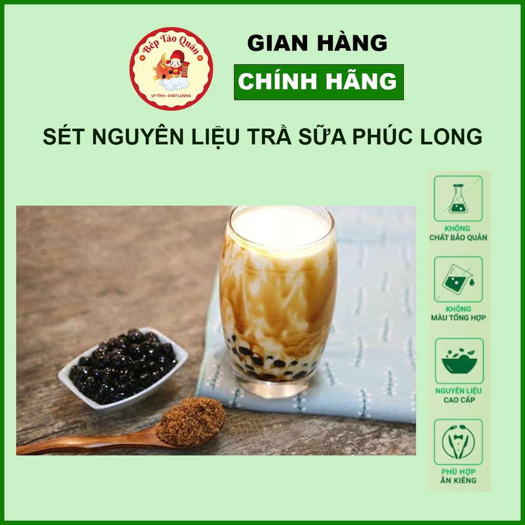 Set Nguyên Liệu Pha Trà Sữa Phúc Long Tại Nhà - Bếp Táo Quân