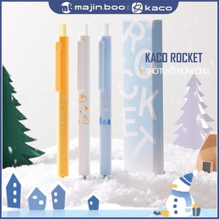 Hộp 3 bút Kaco Rocket Thỏ Tuyết Mùa Đông mực đen ngòi 0,5mm