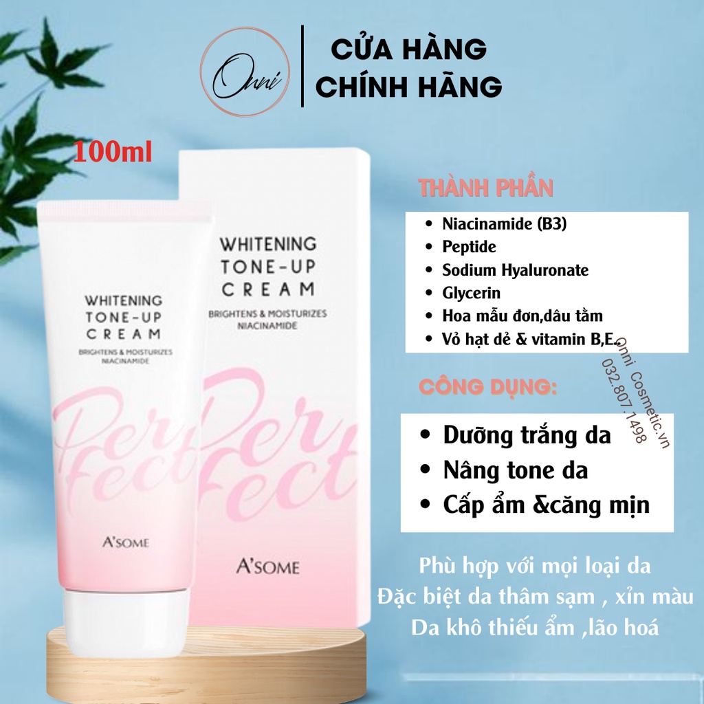 Kem dưỡng sáng da A'some Perfect Whitening Cream - Kem sáng da mặt, Che Khuyết Điểm, Nâng Tone