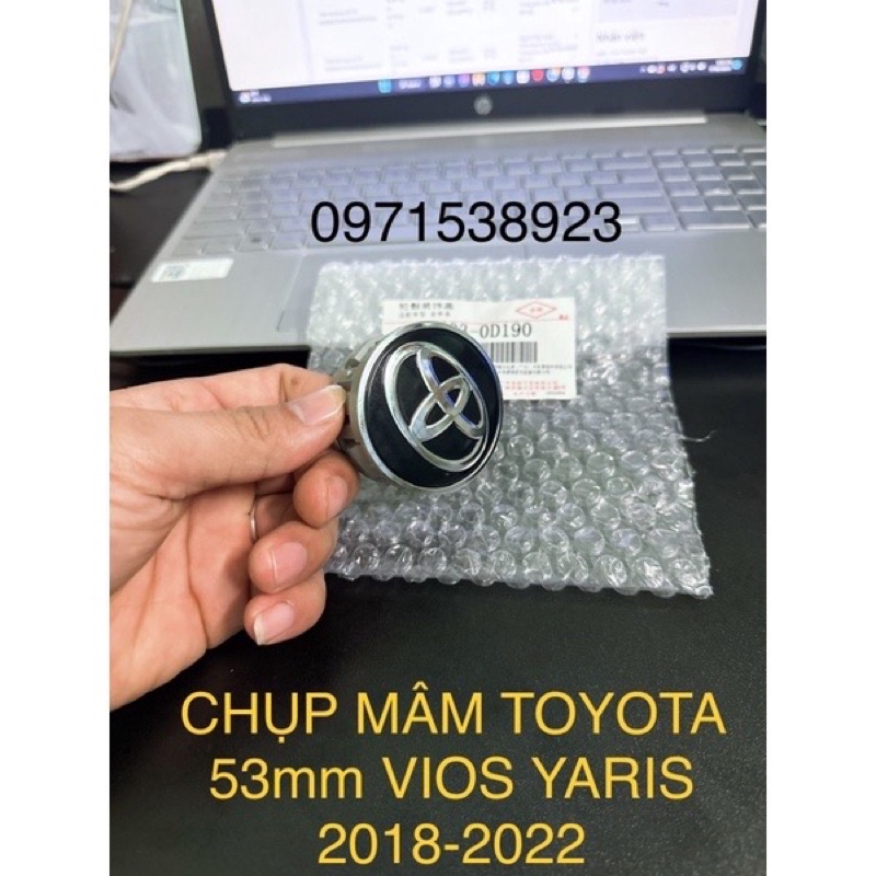 4 CHỤP MÂM TOYOTA VIOS YARIS 2018-2022 XỊN 53mm. giá 1 cái