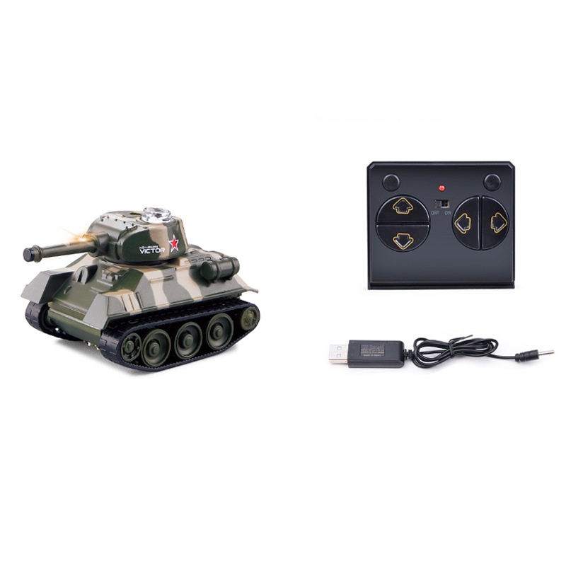 Xe Tăng điều khiển từ xa Mini Tank RC 1/64 777-585 bản V2 2.4ghz - Có Pin Sạc Đồ chơi xả stress sáng tạo