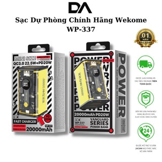 Pin dự phòng trong suốt WEKOME WP-337 dung lượng 20000mAh sạc nhanh PD 20W và QC 22.5W
