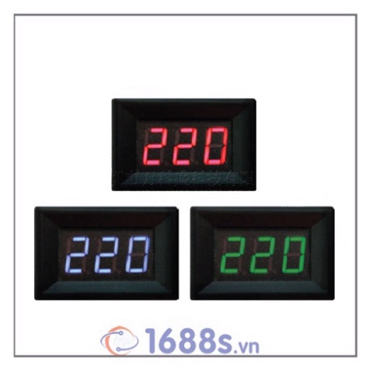 Đồng Hồ hiển thị điện áp AC 220V 2 Dây - 1688s.vn