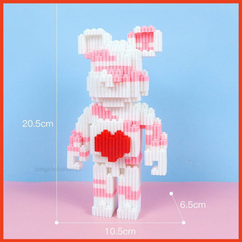 Mô Hình Lắp Ráp To Gấu Bearbrick 3D Cơ Lớn Nhiều Nhân Vật,  Đồ Chơi Xếp Hình Đáng Yêu