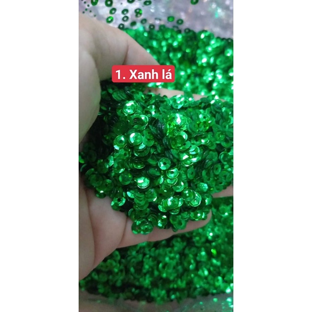 10gam kim sa tròn, kim sa vảy cá 4-6-8-10mm đủ màu,trang trí quần áo, thủ công handmade tùy thích