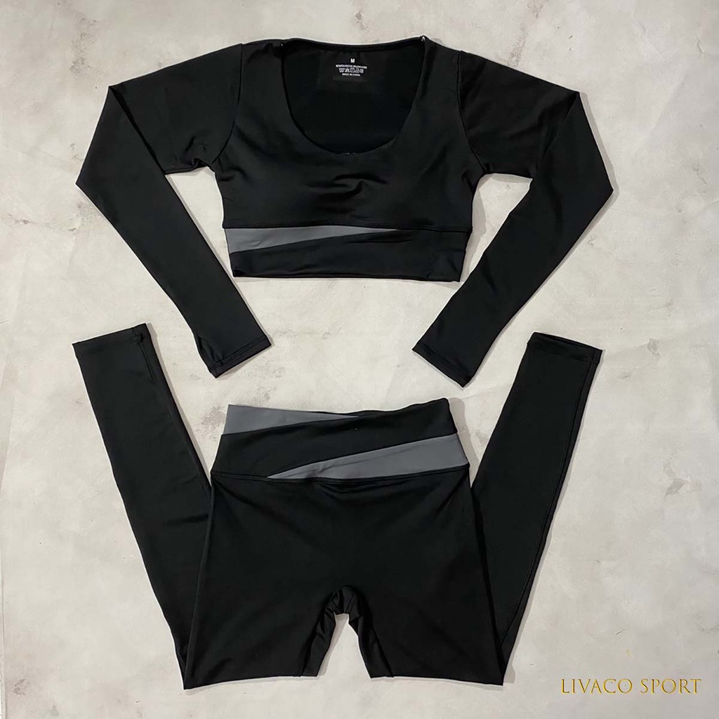 Đồ tập gym yoga erobic nữ Bộ tập thể thao Co Giãn 4 chiều kèm mút nâng đỡ vòng 1 và vòng 3