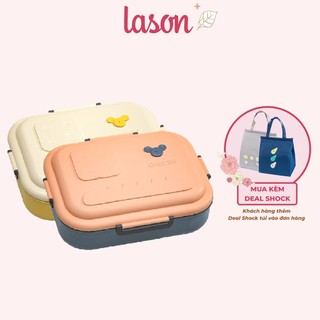 Hộp cơm inox, cà men đựng cơm 1 tầng Cheese 2 ngăn HC-IN00222