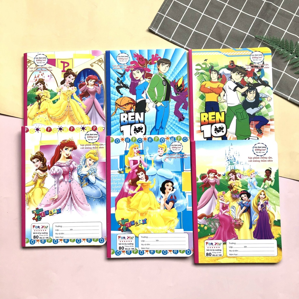 Vở 4 Ôly, cấp 1  – Hồng Hà, Phúc Thịnh Genius -48tr/80tr/180tr - VPP CUTE QUẾ ANH