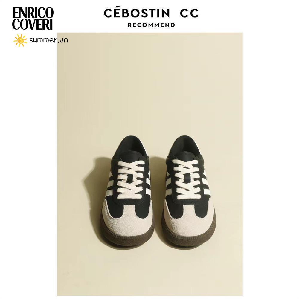 Giày Sneaker Đế Bằng Chống Trượt Kiểu Retro Đức Dễ Phối Đồ Cho Nữ