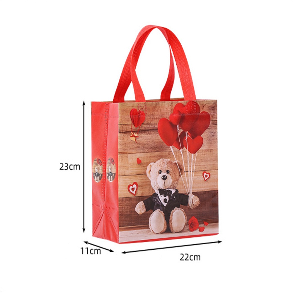 Túi Đựng Bánh Kẹo Bằng Vải Không Dệt Chống Nước Hình Gấu Dễ Thương