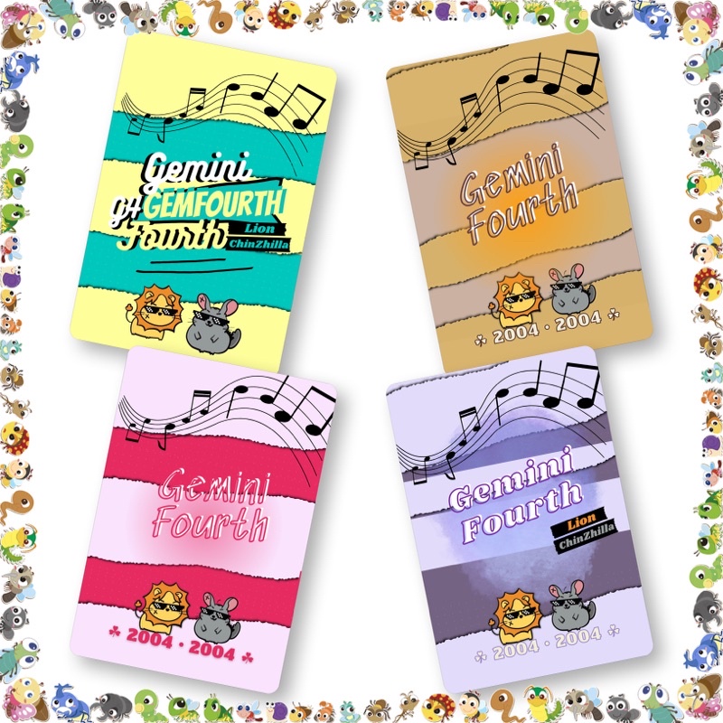 SET 9 CARD BO GÓC KHÁC NHAU GEMINIFOURTH SIÊU ĐÁNG YÊU NÈ