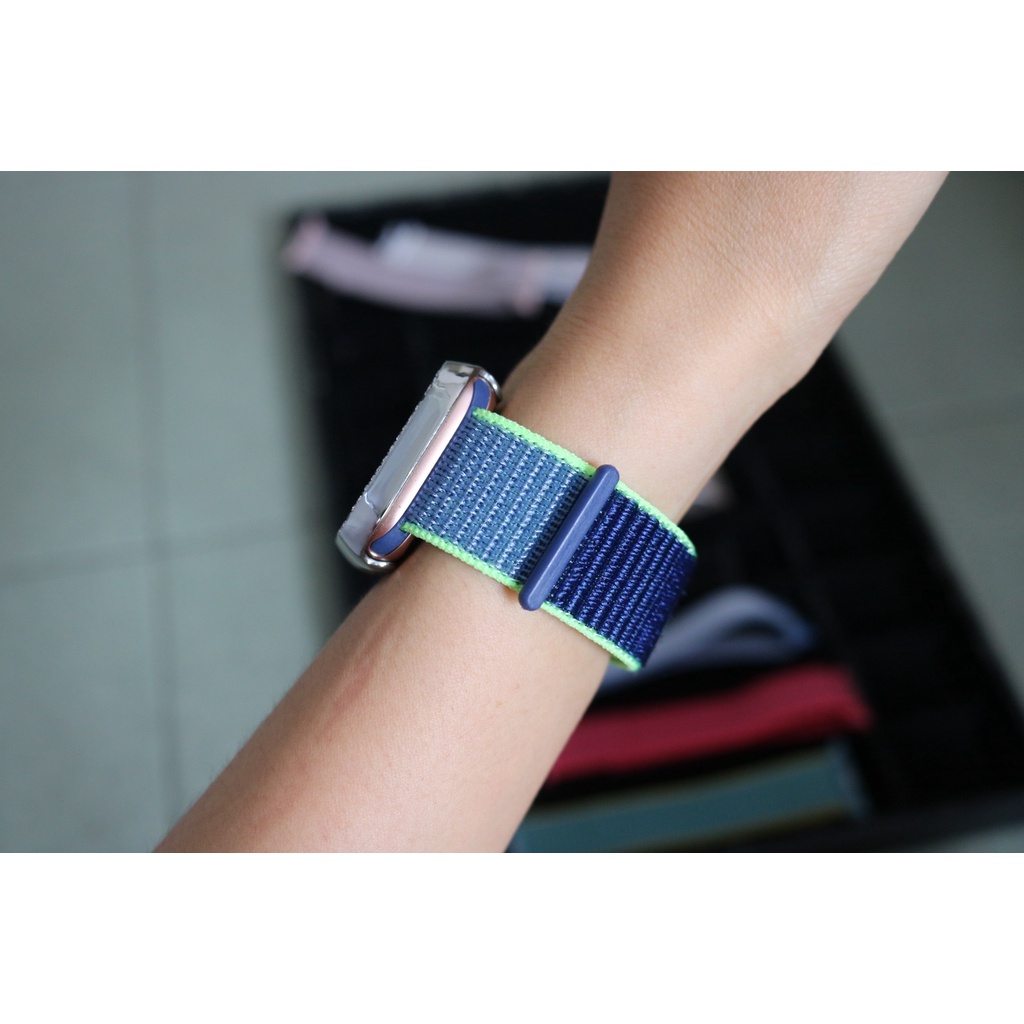 Dây Nylon dán cá tính cho AW 8/7/6/SE/5/4/3/2/1 đủ màu, đủ size 49/45/44/42/41/40/38mm