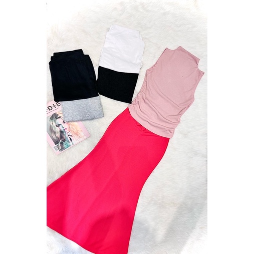 Set áo sát nách váy đuôi cá dáng dài