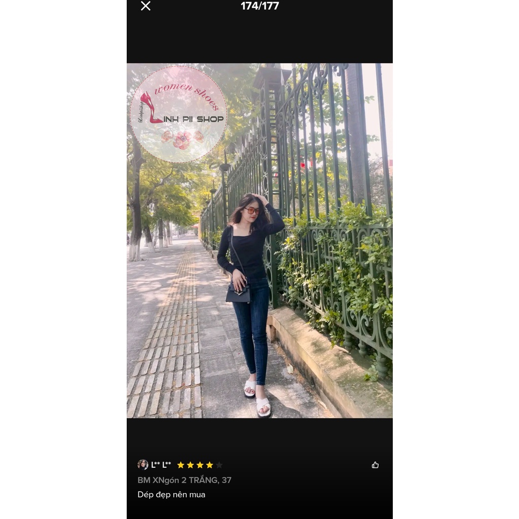 Dép nữ bánh mì chéo xỏ ngón ống