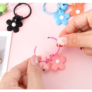 móc khoá hoa hồng kèm chuông