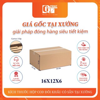 Hộp carton đóng hàng 16x12x6 - B08