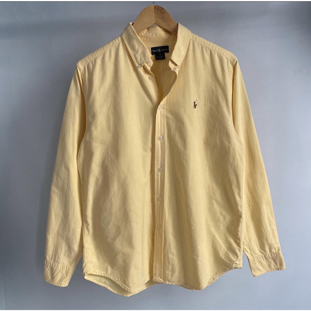 ÁO SƠMI NAM VẢI OFORD 100% COTTON, TAY DÀI, DÁNG PHONG CÁCH CHÂU ÂU, MÀU VÀNG
