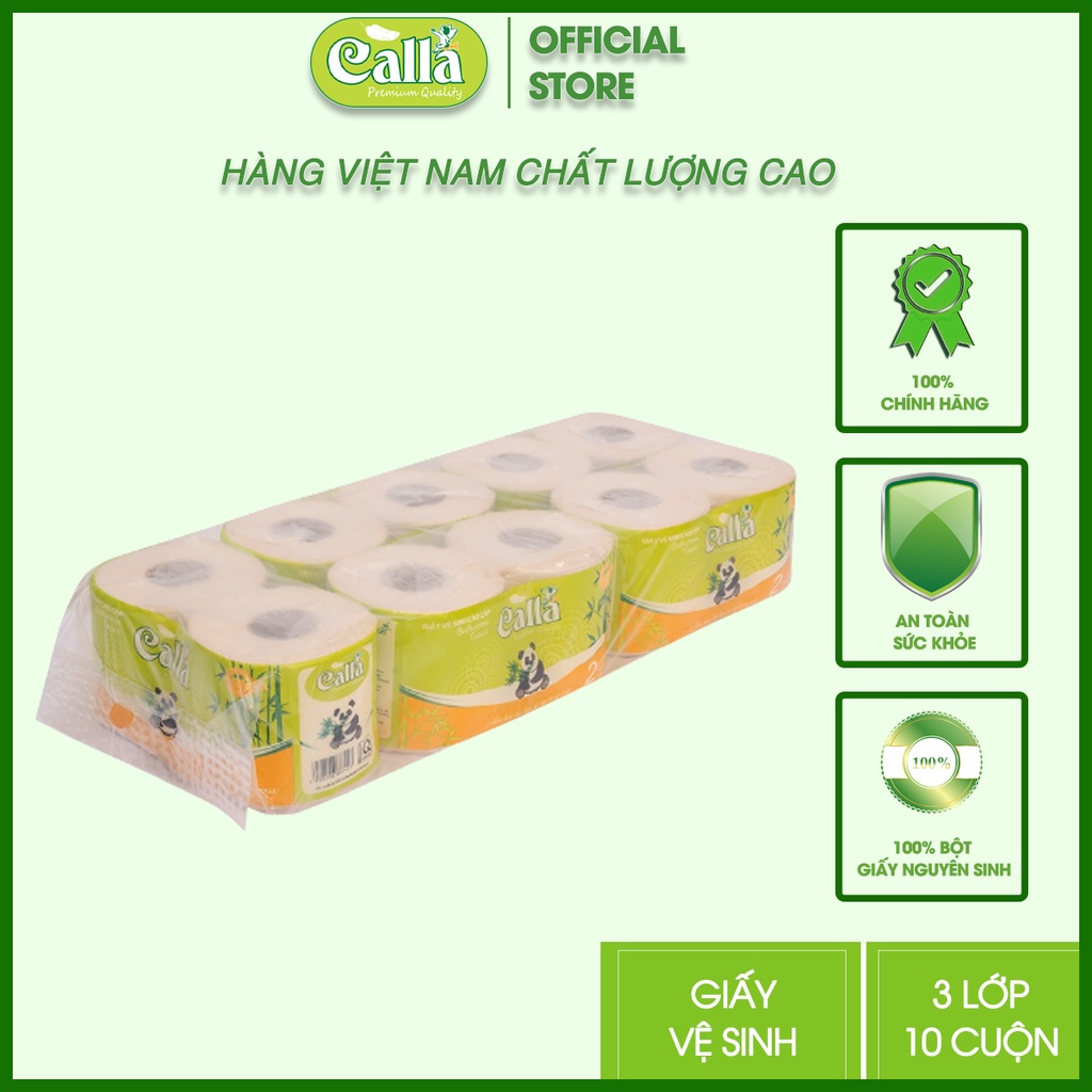 Giấy Vệ Sinh Tre Calla Official - Giấy Vệ Sinh Tre Calla Không Tắc Bồn Cầu, Mềm Mịn, Không Bụi Không Hoá Chất Tẩy Trắng